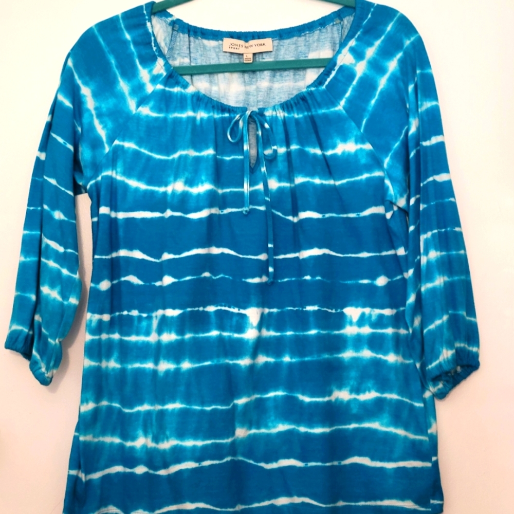 Jones New York, size Large, turquoise tie-dye, never worn.